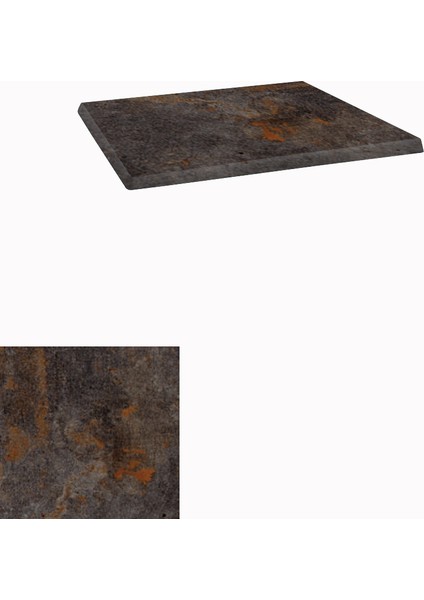 Werzalit Masa Tablası 60X60 -Metalic Oxid 3