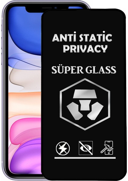 Apple iPhone 11 Tam Kaplayan Anti Statik Hayalet Süper Cam Ekran Koruyucu