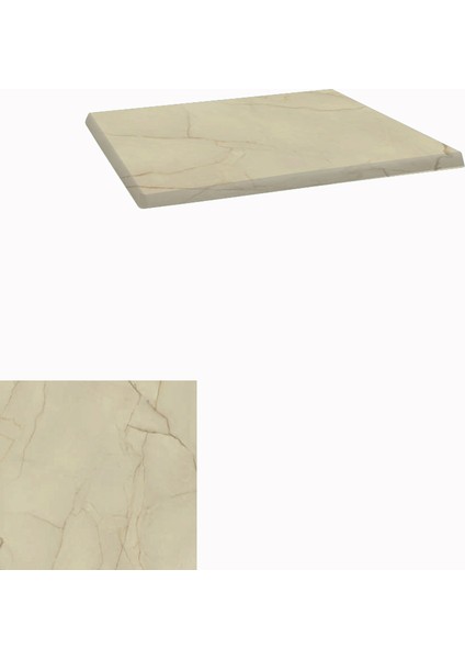Werzalit Masa Tablası 60X60 -Golden Marble