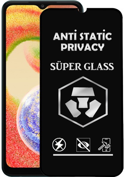 Samsung Galaxy A04 Tam Kaplayan Anti Statik Hayalet Süper Cam Ekran Koruyucu
