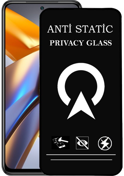 Xiaomi Poco M5S Tam Kaplayan Anti Statik Görünmez Safir Ekran Koruyucu Hayalet Cam