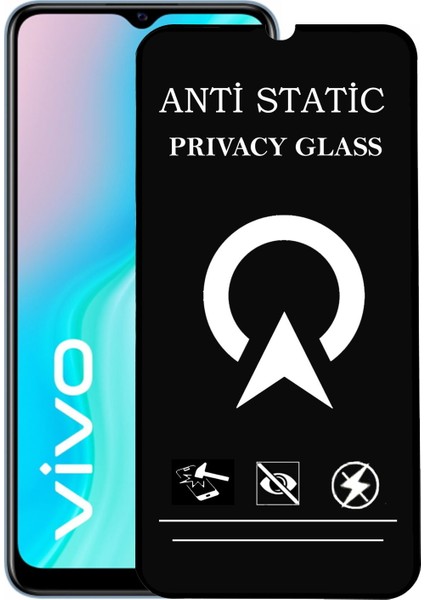 Vivo Y11S Tam Kaplayan Anti Statik Görünmez Safir Ekran Koruyucu Hayalet Cam