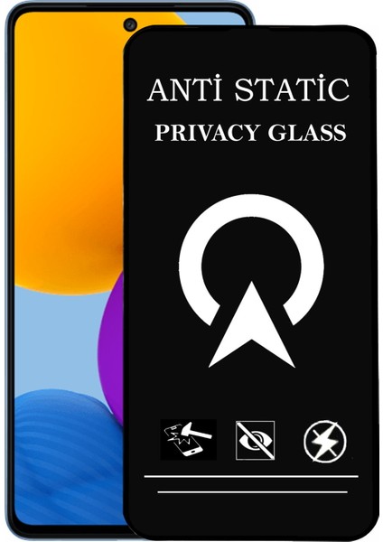 Kzy Samsung Galaxy M52 Tam Kaplayan Anti Statik Görünmez Safir Ekran Koruyucu Hayalet Cam