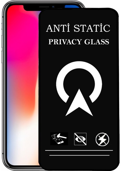 Apple iPhone x Tam Kaplayan Anti Statik Görünmez Safir Ekran Koruyucu Hayalet Cam