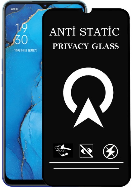 Oppo Reno 3 Tam Kaplayan Anti Statik Görünmez Safir Ekran Koruyucu Hayalet Cam