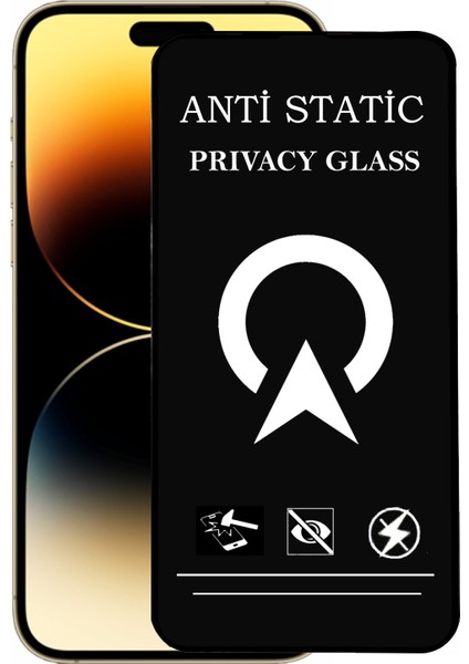 Apple iPhone 14 Pro Tam Kaplayan Anti Statik Görünmez Safir Ekran Koruyucu Hayalet Cam