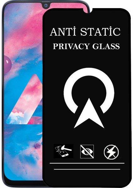 Kzy Samsung Galaxy M30 Tam Kaplayan Anti Statik Görünmez Safir Ekran Koruyucu Hayalet Cam