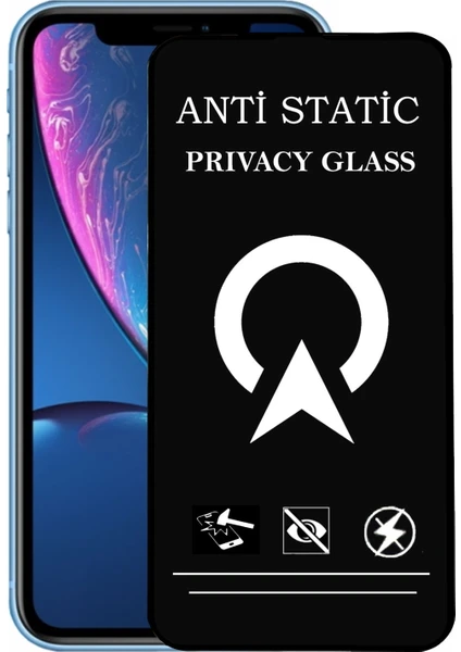 Kzy Apple iPhone Xr Tam Kaplayan Anti Statik Görünmez Safir Ekran Koruyucu Hayalet Cam