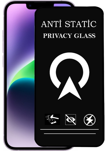 Apple iPhone 14 Tam Kaplayan Anti Statik Görünmez Safir Ekran Koruyucu Hayalet Cam