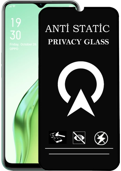 Kzy Oppo A15S Tam Kaplayan Anti Statik Görünmez Safir Ekran Koruyucu Hayalet Cam