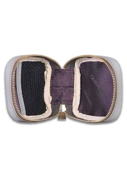 Guard Gri Fermuarlı Deri Mini Aksesuar Çantası