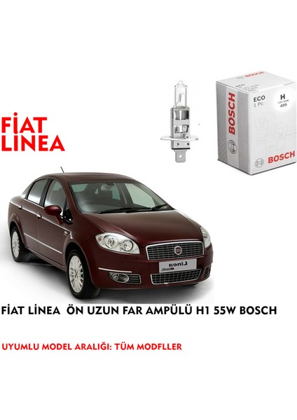 Fiat Linea Ön Uzun Far Ampülü H1 55W Bosch