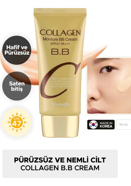 Nemlendirici Içerikli Bb Krem Enough Collagen Moisture Bb CREAM SPF47 PA++++ 50 gr