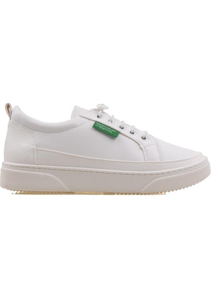 Beyaz Yumuşak Deri Kadın Sneaker Bn 30366