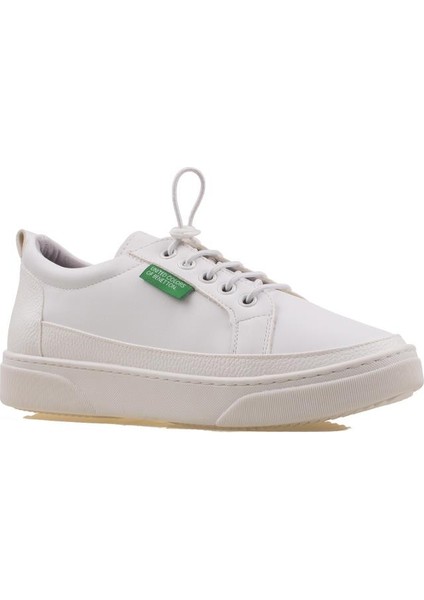 Beyaz Yumuşak Deri Kadın Sneaker Bn 30366