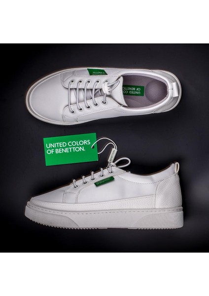 Beyaz Yumuşak Deri Kadın Sneaker Bn 30366
