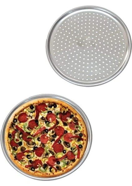 Tepsisi, Pizza Tavası, Pide Lahmacun Tepsisi, Delikli Pizza Tepsisi (28 Cm)