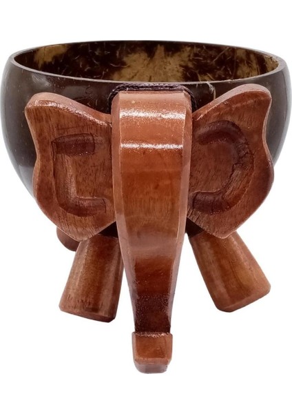 Hindistan Cevizi Coconut Fil Kase Ayaklı Coconat Şekerlik