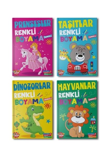 Renkli Boyama Seti - 4 Kitap Takım