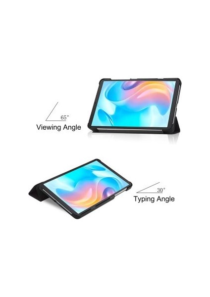 MTK Moveteck Honor Pad 8 12" Inç Tablet Kılıfı Uyumlu Smart Akıllı Ince Kapak Pu Deri Standlı Kılıf+ Ekran Koruyucu ve Dokunmatik Kalem Set