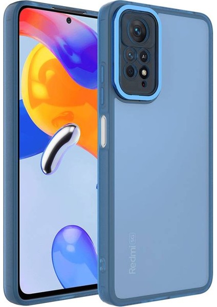 Xiaomi Redmi Note 11 Pro 5g ile Uyumlu Kılıf Kamera Korumalı Transparan Arka Yüzey Telefon Kılıfı