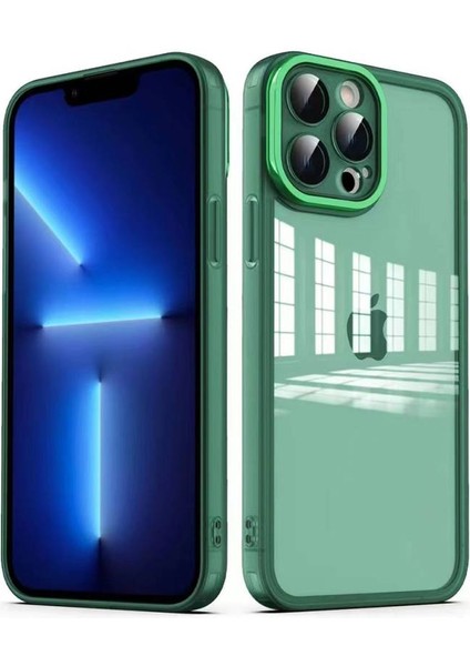 Apple iPhone 12 Pro Max ile Uyumlu Kılıf Kamera Korumalı Transparan Arka Yüzey Telefon Kılıfı