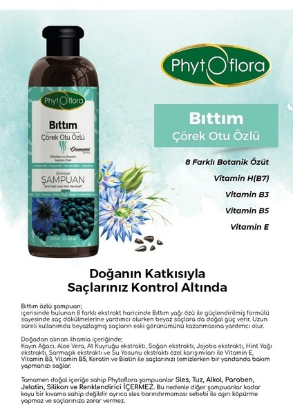 Dökülen Ve Kepekli Saçlara Özel Bıttım Özlü Bitkisel Şampuan 400 Ml fırsatları