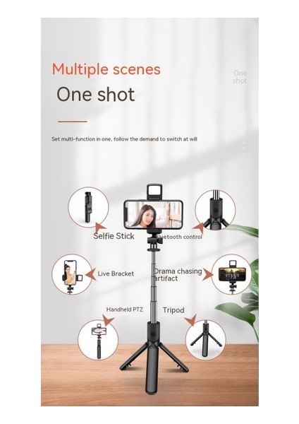 China Dolls Bluetooth Selfie Çubuğu Tripod Selfie Tanrıları Yenileyici Işık Netflix Canlı Fotoğraf () (Yurt Dışından) fırsatları