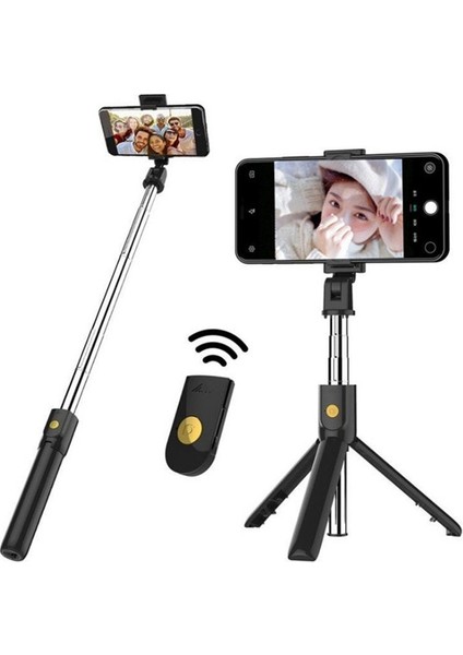 Buyfun 2-In-1 Selfie Çubuk Tripod Standı Telefon Tutucu ile (Yurt Dışından)