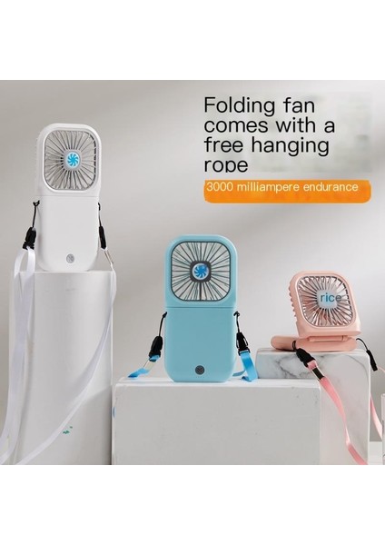 Çok Fonksiyonlu Katlanır Şarj Hazine Fanı Asılı Boyun Masaüstü Dilsiz USB Mini Fan (Yurt Dışından) modelleri