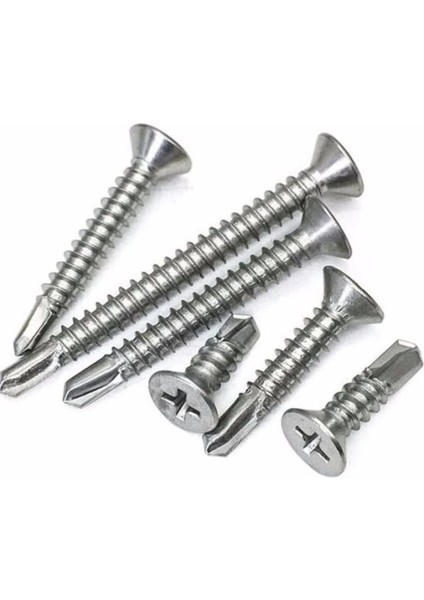 4,2X50 mm Yhb Sac Vidası Dayanıklı Matkap Uçlu Akıllı Vida 100 Adet