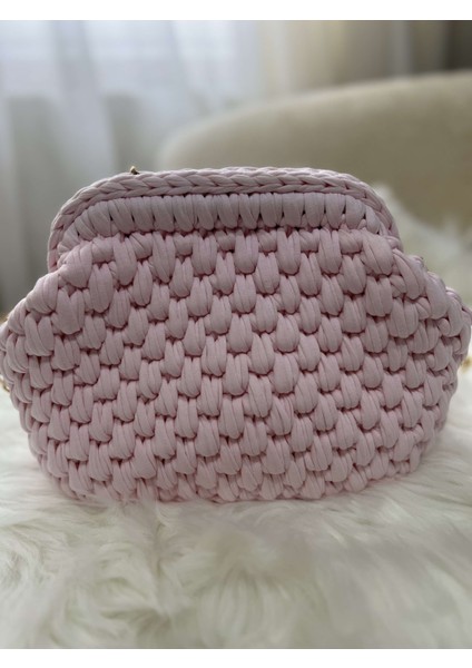 Pembe Clutch Çanta