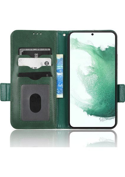 Samsung Galaxy S23 Için Plus Cep Telefon Kılıfı Baskılı Üçgen Desen Telefon Kapağı Pu Deri Cüzdan Bilek Kayışı (Yurt Dışından)