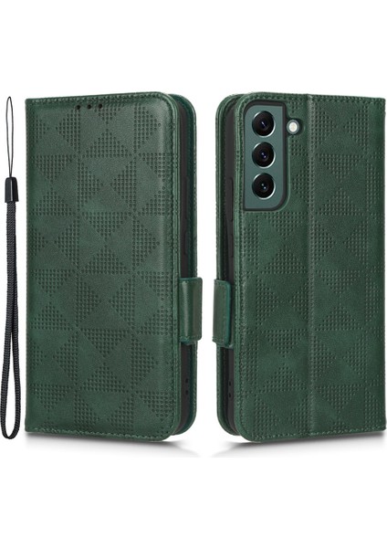 Samsung Galaxy S23 Için Plus Cep Telefon Kılıfı Baskılı Üçgen Desen Telefon Kapağı Pu Deri Cüzdan Bilek Kayışı (Yurt Dışından) fiyatları