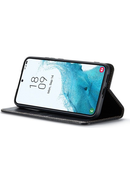 Samsung Galaxy S23 Plus Için Çizgiye Döküm Anti Telefon Kılıfı, Ağaç Doku Telefon Kapağı Deri Stand Cüzdan Telefon Kabuğu (Yurt Dışından)