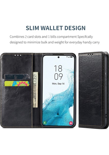 Samsung Galaxy S23 Plus Için Çizgiye Döküm Anti Telefon Kılıfı, Ağaç Doku Telefon Kapağı Deri Stand Cüzdan Telefon Kabuğu (Yurt Dışından) indirimleri