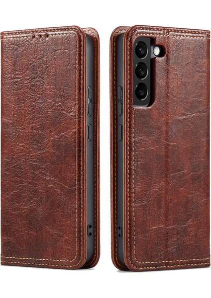Samsung Galaxy S23 Plus Için Çizgiye Döküm Anti Telefon Kılıfı, Ağaç Doku Telefon Kapağı Deri Stand Cüzdan Telefon Kabuğu (Yurt Dışından) fiyatları