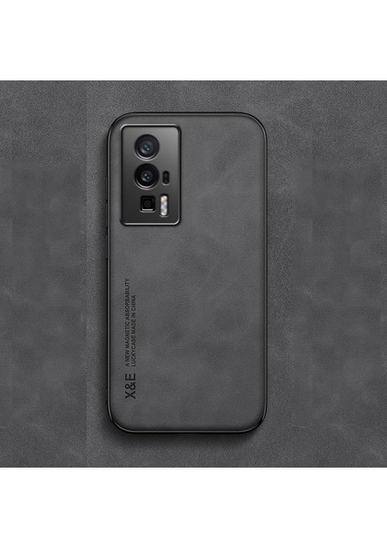 Poco X5 Pro 5g için Manyetik Cep Telefonu Kılıfı - Koyu Gri (Yurt Dışından)