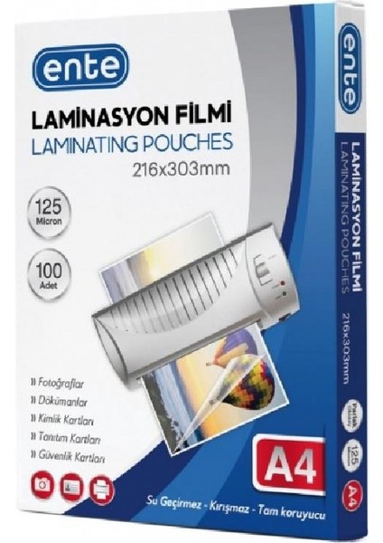 Laminasyon Filmi A4 (216X303MM) 100 Lü