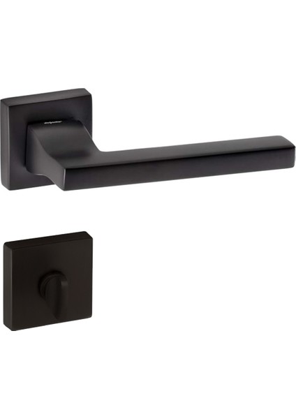 Turkuaz Mat Siyah Kapı Kolu Rozetli Wc (Tk)