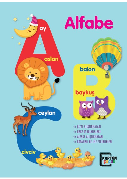 Karton Kitap Çocuk Alfabe A-B-C