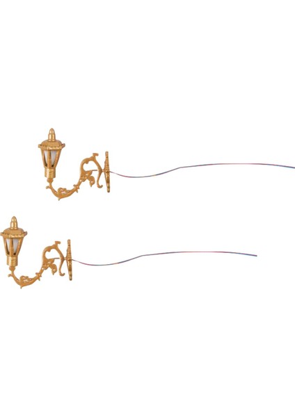 2x Dollhouse LED Duvar Sconces Mini Minyatür Sokak Işık Modeli Bina (Yurt Dışından) fırsatları