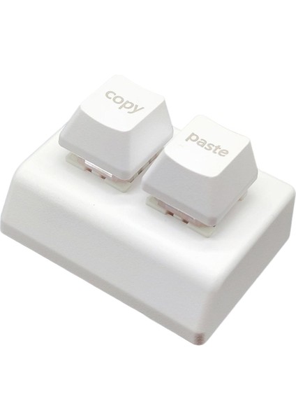 Hacim Kontrol Beyaz Için 2 Anahtar Klavye Kırmızı Eksen Mini USB Tuş Takımı Kopyala ve Yapıştır (Yurt Dışından)