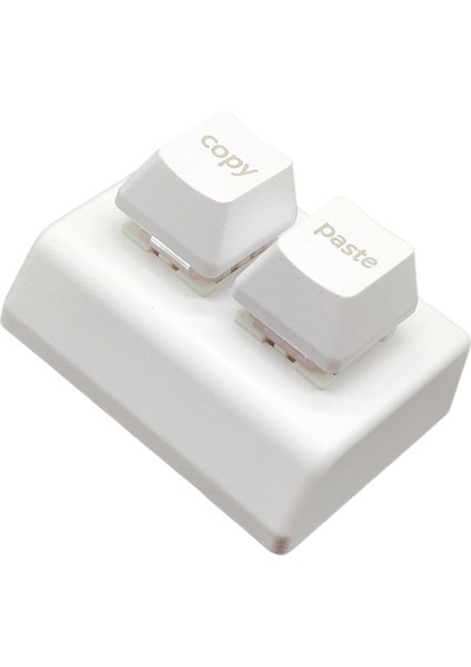 Hacim Kontrol Beyaz Için 2 Anahtar Klavye Kırmızı Eksen Mini USB Tuş Takımı Kopyala ve Yapıştır (Yurt Dışından)