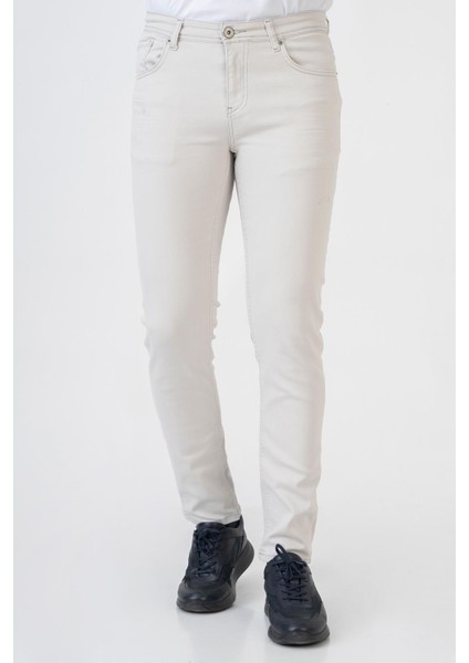 Cádiz K008 Keten Slim Fit 5 Cep Pamuklu Jean Pantolon A.gri