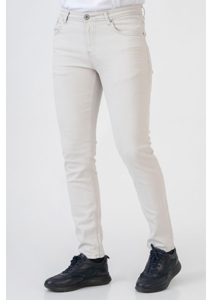 Cádiz K008 Keten Slim Fit 5 Cep Pamuklu Jean Pantolon A.gri