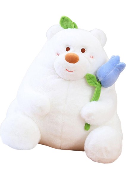 Ayı Tutma Gül Çiçek Peluş Bebek Yumuşak Peluş Oyuncak Oda Dekorasyon Kızlar Beyaz 25CM (Yurt Dışından)