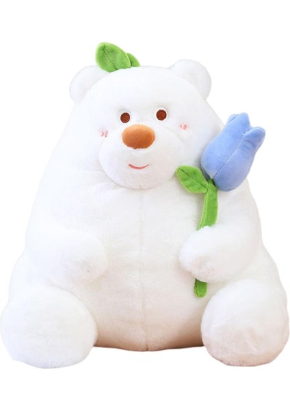 Ayı Tutma Gül Çiçek Peluş Bebek Yumuşak Peluş Oyuncak Oda Dekorasyon Kızlar Beyaz 25CM (Yurt Dışından)