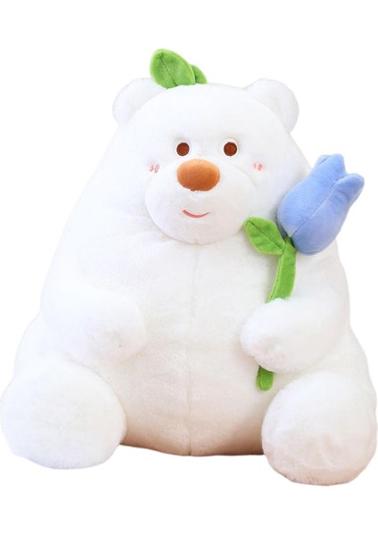 Ayı Tutma Gül Çiçek Peluş Bebek Yumuşak Peluş Oyuncak Oda Dekorasyon Kızlar Beyaz 25CM (Yurt Dışından)