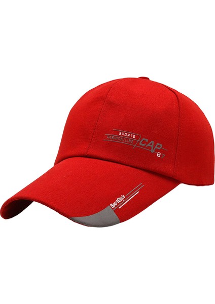 Beyzbol Şapkası Sports Sun Visor Şapkalar Unisex Baba Şapkaları Açık Seyahat Yürüyüşü Kırmızı (Yurt Dışından) modelleri